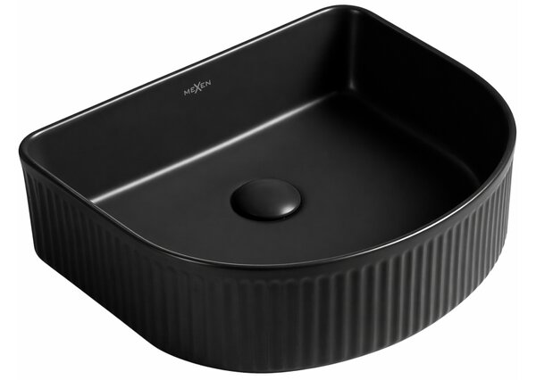 Mexen Grovo νεροχύτης πάγκου ριγμένος 40 x 35 εκ., μαύρο ματ - 22304085