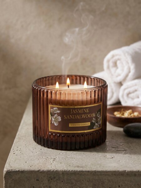 Sinsay - Αρωματικό κερί Jasmine Sandalwood - καφέ