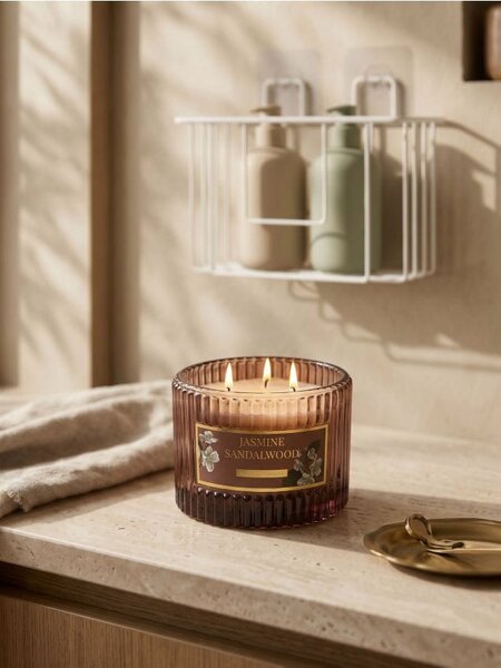 Sinsay - Αρωματικό κερί Jasmine Sandalwood - καφέ
