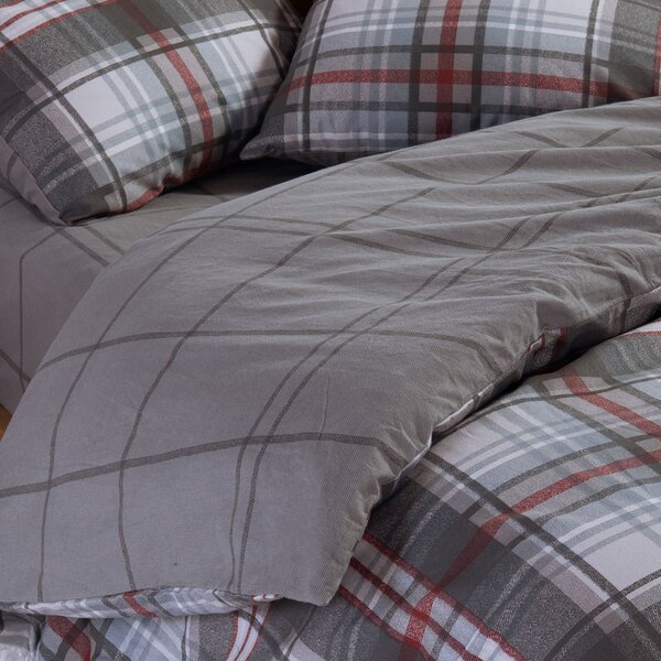 Φανελένια Σεντόνια Υπέρδιπλα (Σετ) Nef-Nef Homeware Flannel Resten Grey