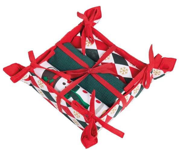 Χριστουγεννιάτικο Σετ Δώρου (4τμχ) Das Home Christmas 0911 Red