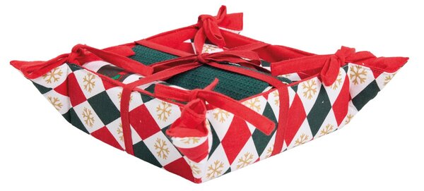 Χριστουγεννιάτικο Σετ Δώρου (4τμχ) Das Home Christmas 0911 Red