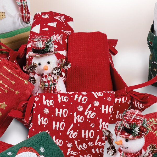 Χριστουγεννιάτικο Σετ Δώρου (4τμχ) Das Home Christmas 0910 Red
