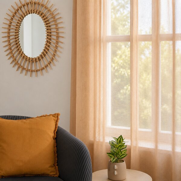 Κουρτίνα (140x285) Με Τρέσα Ravelia Beige
