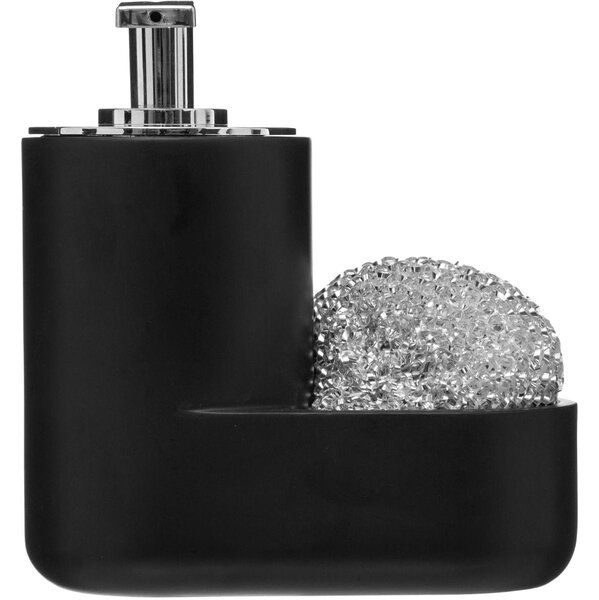Δοχείο Υγρού Πιάτων + Θήκη Για Σφουγγάρι F-V Sponge Black 167700