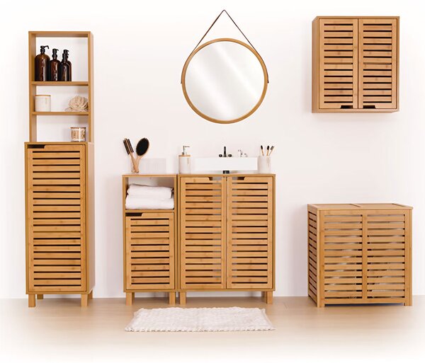 Ντουλάπι Νιπτήρα Μπάνιου (60x28x80) F-V Sicela Bamboo 160817