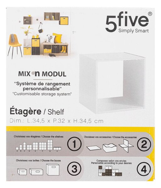 Ράφι Τοίχου (34.5x32x34.5) F-V Mix White 138966C