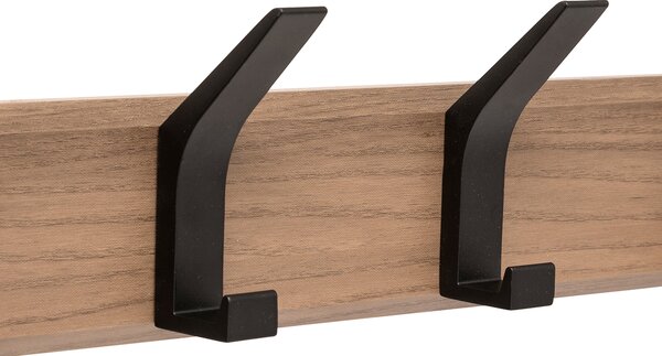 Κρεμάστρα Τοίχου 4 Θέσεων (45x6.5x10) F-V Ziny Wood/Black 209386A