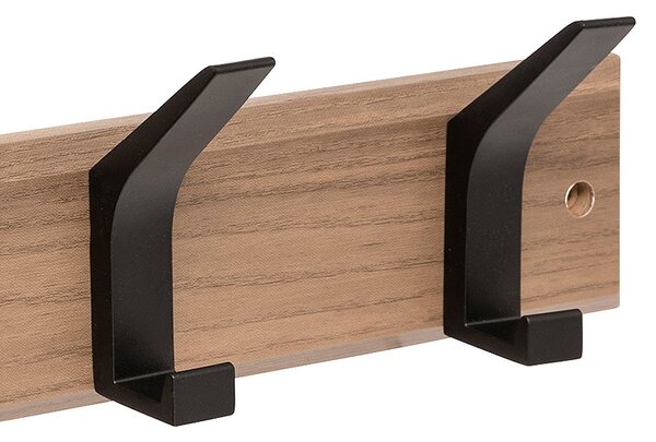 Κρεμάστρα Τοίχου 4 Θέσεων (45x6.5x10) F-V Ziny Wood/Black 209386A