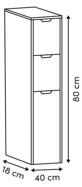 Συρταριέρα 3 Θέσεων (40x18x80) F-V Eat Up 212814