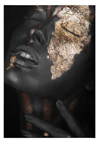 ΠΙΝΑΚΑΣ ΚΑΜΒΑΣ DARK SKINNED GIRL WITH GOLD MAKEUP FB97196.01 50X3X70 εκ