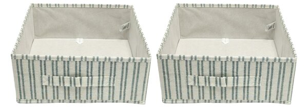 Sinsay - Πτυσσόμενα κουτιά αποθήκευσης με ρίγες 2 pack - πρασινο