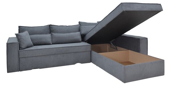 Αναστρέψιμος Γωνιακός Καναπές Venzie Pako World Γκρι 283x214x83 cm