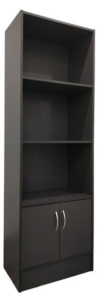 Βιβλιοθήκη Tekaro I Σκούρο Γκρι 57x33x180 cm