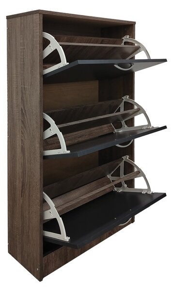 Παπουτσοθήκη Savaz Σκούρο Γκρι 60x24x114 cm