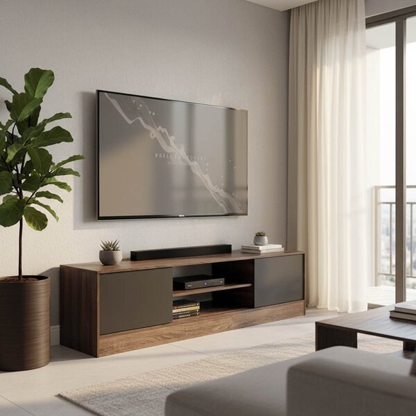 Έπιπλο TV Sasa I Καφέ 150x35x41.5 cm