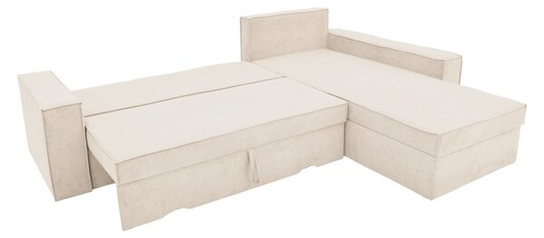 Αναστρέψιμος γωνιακός καναπές Venzie Μπεζ 283x214x83 cm