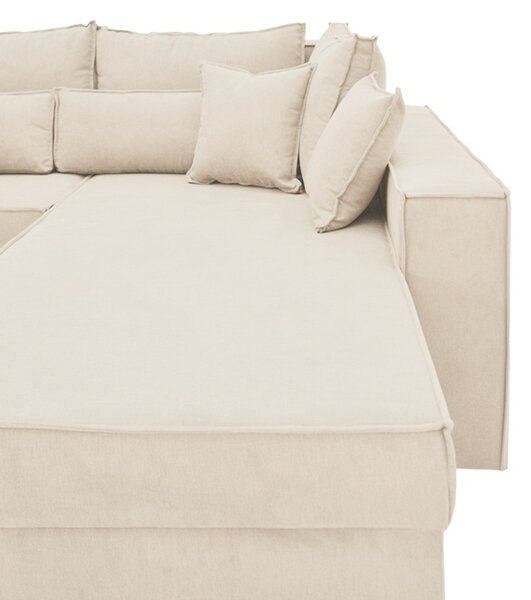 Αναστρέψιμος γωνιακός καναπές Venzie Μπεζ 283x214x83 cm