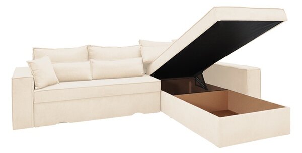 Αναστρέψιμος γωνιακός καναπές Venzie Μπεζ 283x214x83 cm