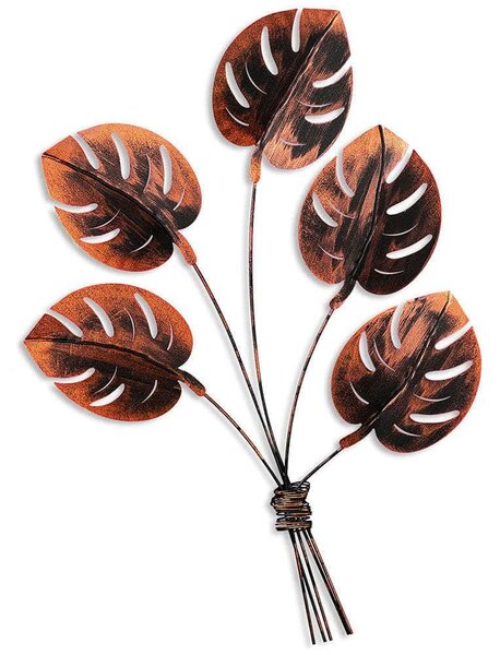 Διακοσμητικό Τοίχου Monstera 930DYU1194 74x94cm Copper Wallity