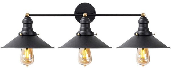 Φωτιστικό Τοίχου - Απλίκα Conical 942FLG2164 75x27x20cm 3xE27 40W Black Opviq