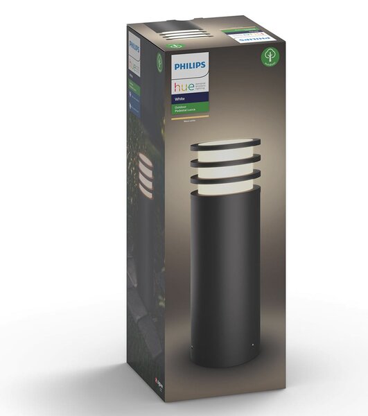 Philips Hue Λάμπα LED με βάση Lucca, μαύρη, RGBW smart, IP44, ρυθμιζόμενος, Μαύρο, Μέταλλο, σύγχρονο