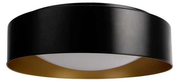MEGAMAN Φωτιστικό οροφής LED Renzo XChange μαύρο/χρυσό CCT, IP44, Μαύρο, Μπάνιο, Αλουμίνιο, σύγχρονο