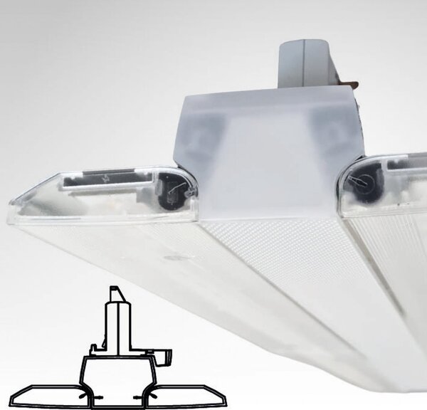 MEGAMAN Λάμπα LED τριφασική για ράγα Xavier 4000K λευκή 60cm, Λευκό, Μελέτη / Γραφείο, Πλαστικό