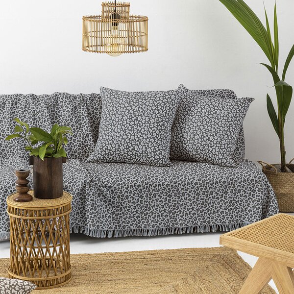 Ριχτάρι Πολυθρόνας (180x180) Palamaiki Lepard Grey