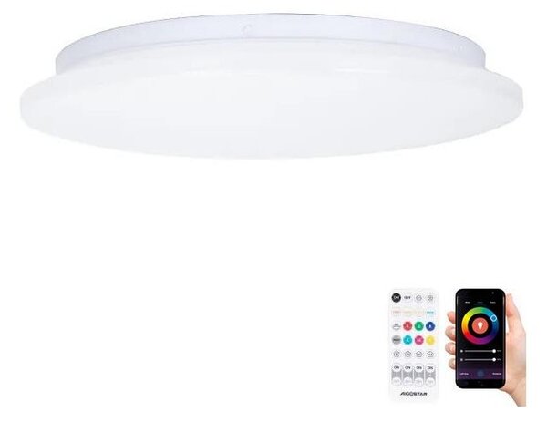 Aigostar-LED RGBW Φωτιστικό οροφής μπάνιου LED/18W/230V IP44+ τηλεχειριστήριο