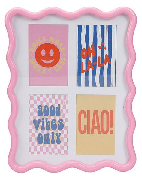 Κορνίζα 4 Θέσεων (30x1.8x38) K-M Wavy Pink HZ5000190