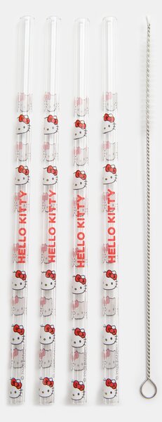 Sinsay - Σετ γυάλινων καλαμακιών Hello Kitty με βουρτσάκι καθαρισμού, 5 τεμ. - πολυχρωμο