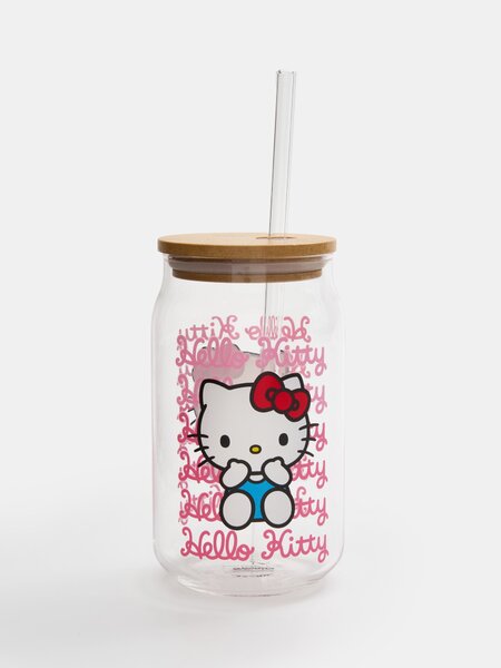 Sinsay - Κούπα με καπάκι και καλαμάκι Hello Kitty - πολυχρωμο