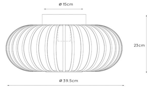 Φωτιστικό οροφής Manuela κλωβός, Ø 40 cm, γκρι