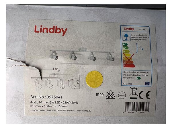 Lindby - LED Σποτ SULAMITA 4xGU10/5W/230V