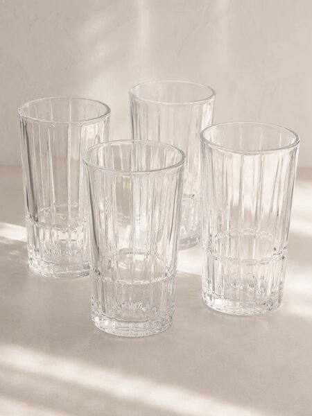 Sinsay - Ποτήρια με ανάγλυφο μοτίβο 4 pack - clear