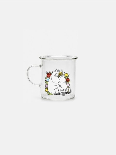 Sinsay - Γυάλινη κούπα με χερούλι The Moomins - πολυχρωμο
