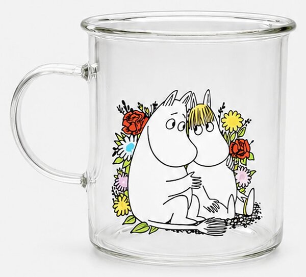 Sinsay - Γυάλινη κούπα με χερούλι The Moomins - πολυχρωμο