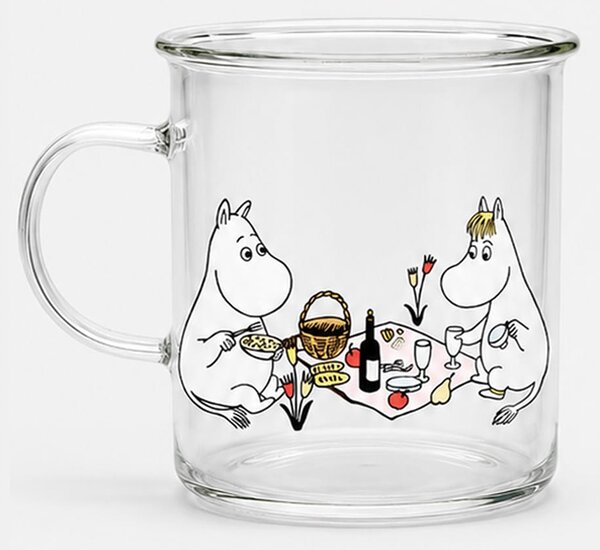 Sinsay - Γυάλινη κούπα με χερούλι The Moomins - πολυχρωμο