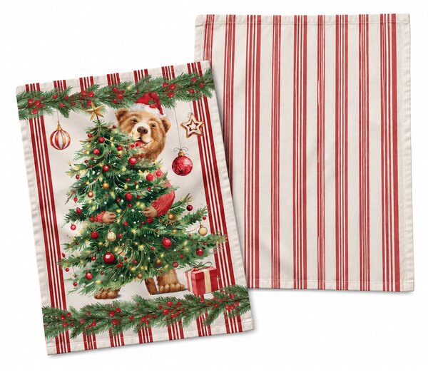 Χριστουγεννιάτικα Ποτηρόπανα (Σετ 2τμχ) S-F Christmas Vert CE324034