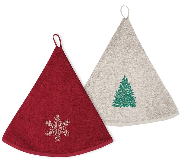 Χριστουγεννιάτικα Ποτηρόπανα (Σετ 2τμχ) S-F Christmas Sapin CE324043