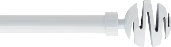 Κουρτινόξυλο Φ19mm Μονό Επεκτεινόμενο 210-380cm Με Άκρα L-N Villalouise White 75032210102