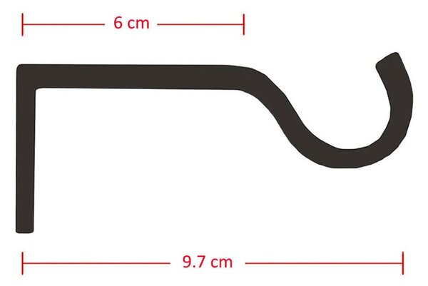 Κουρτινόξυλο Φ19mm Μονό Επεκτεινόμενο 210-380cm Με Άκρα L-N Villalouise White 75032210102