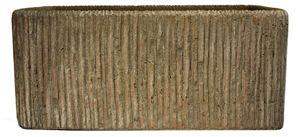 MOD Premium Ζαρντινιέρα κεραμική Carve taupe 50x31x22cm 35585