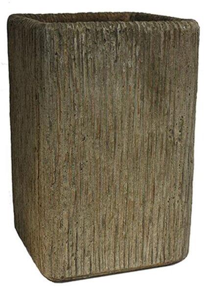 MOD Premium Γλάστρα κεραμική Carve taupe 25x25x38cm 35592