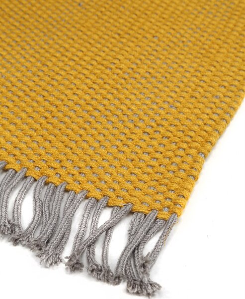 Royal Χαλί μοντέρνο χειροποίητο Duppis OD3 Grey/Yellow Πατάκι 60 cm x 90 cm