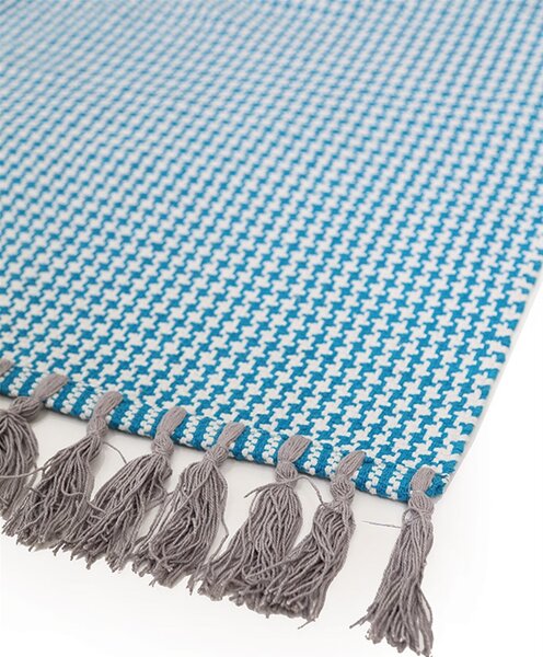 Royal Χαλί All Season Urban Cotton Houndstooth Caribbean Sea 130 x 190 cm