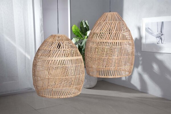 TS Wood Φωτιστικό οροφής Kelesi rattan 55x61cm 512060