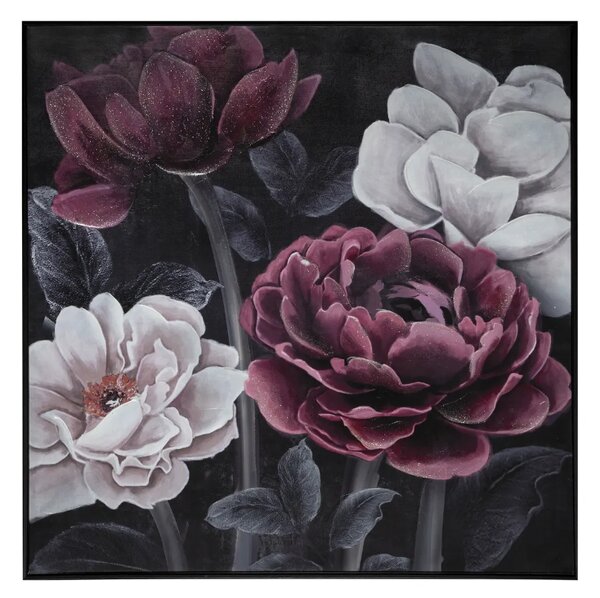 Πίνακας atmosphera Black Flower, 58x58 cm