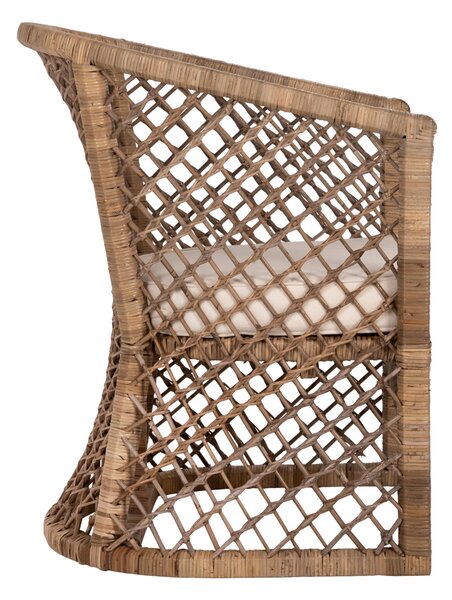 AP Καρέκλα ξύλινη πλεκτή με rattan 64x68x87cm 114016